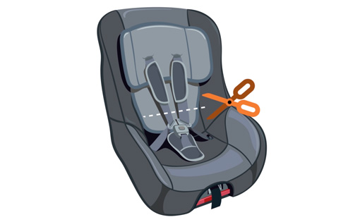 כסא בטיחות משומש עלול להוות סכנה